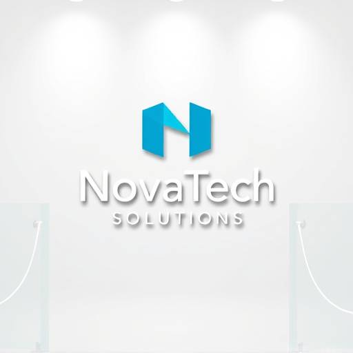 Conception d'un logo minimaliste et moderne pour une startup technologique appelée 'NovaTech Solutions'.